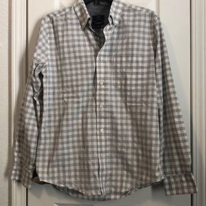 George Grey and White Button Down